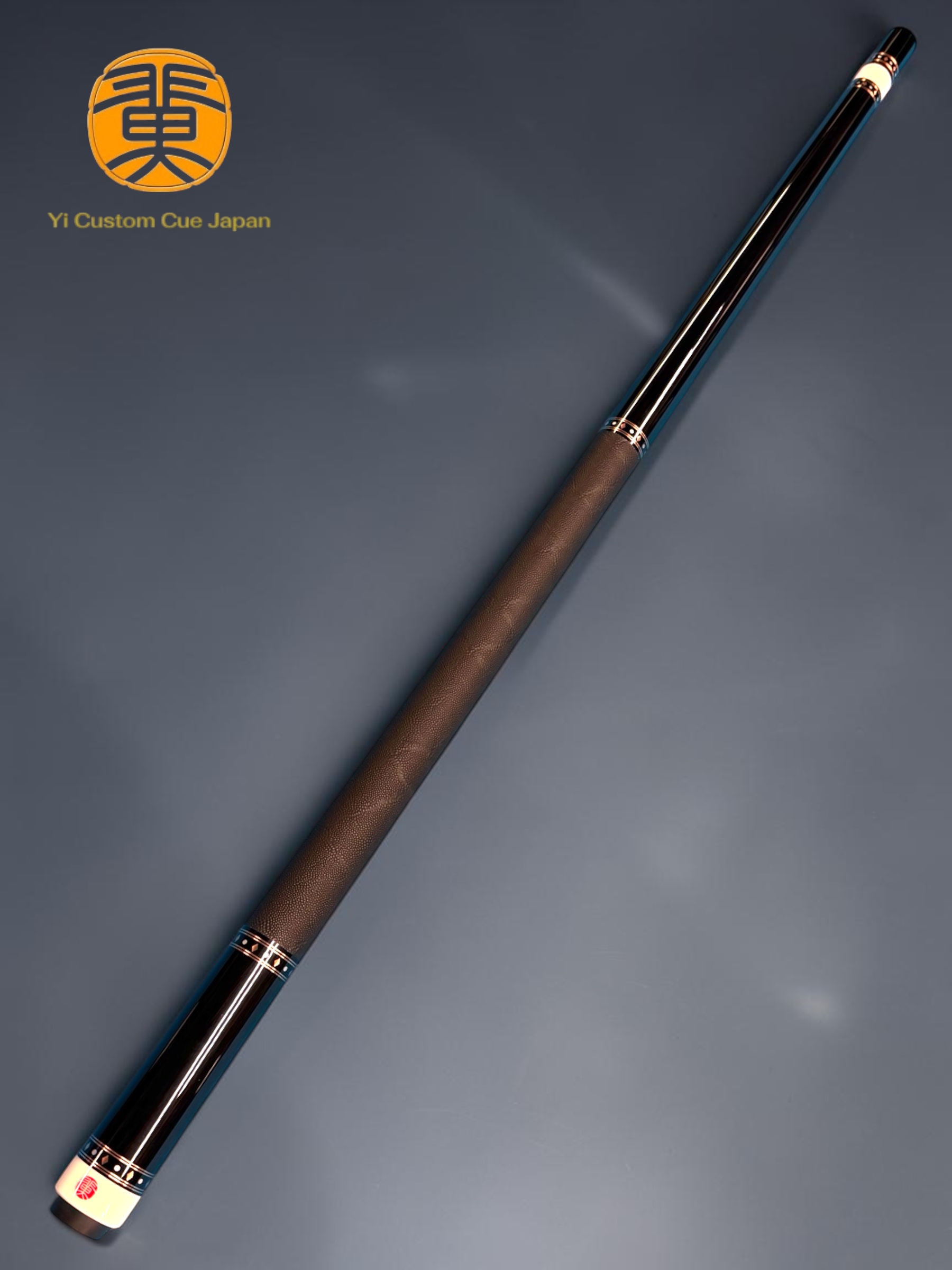 Yi 翼 CUSTOM CUE  #Ebony Wood / Straight Model / 革巻牛黒ハンドル