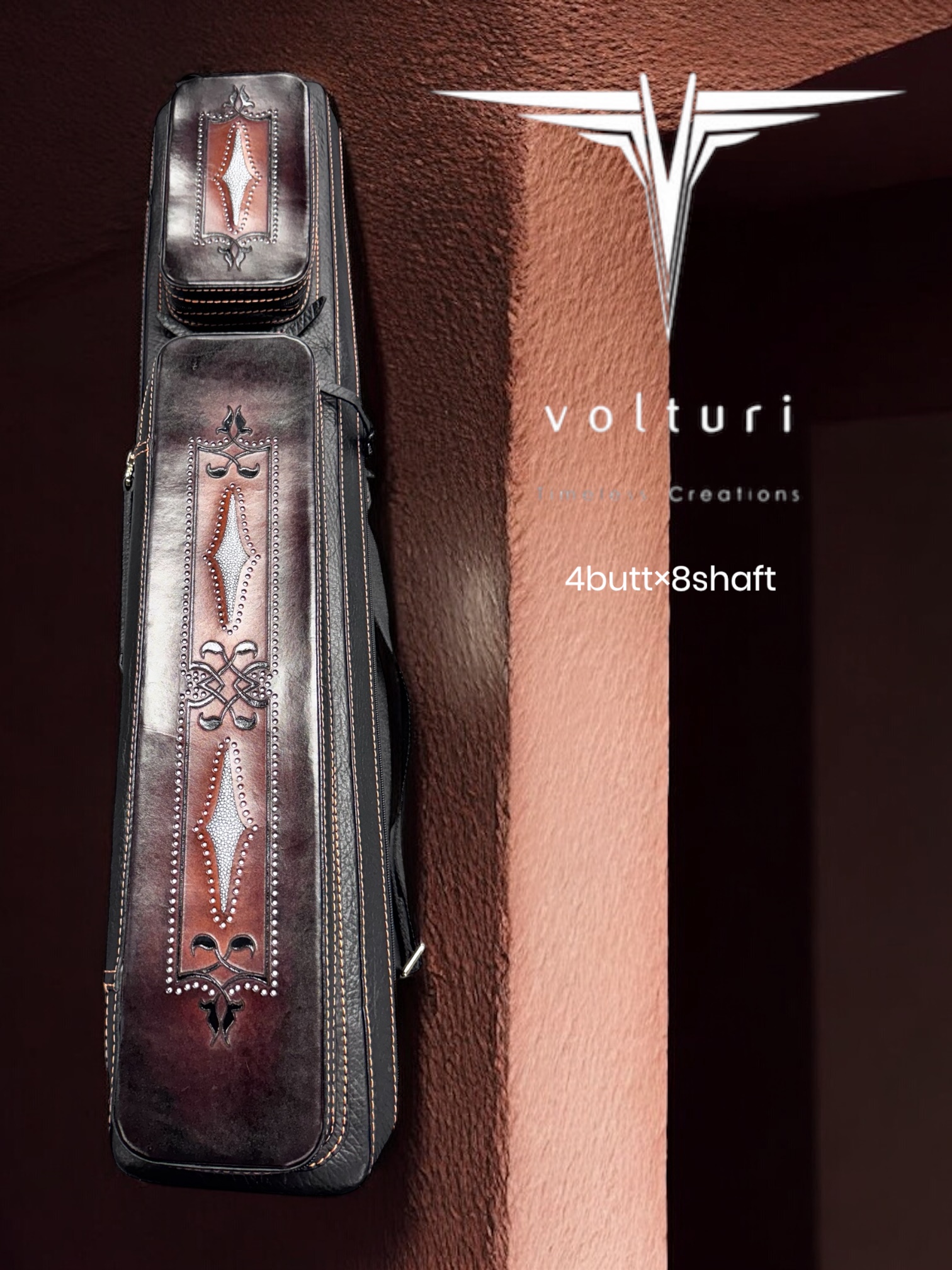売約済　VOLTUI  SOFT CASE   BUFFALO   EF4×8　#BLACK×BROWN